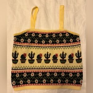 Anthropologie/Pilcro woven cactus tank
